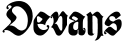 Devans Font | View